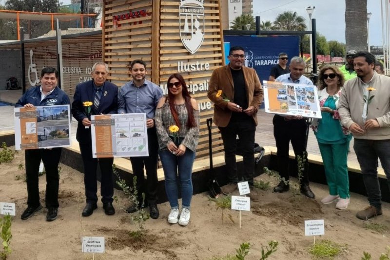 UNAP, Gobierno Regional y Municipalidad inauguran espacio verde sustentable de bajo consumo hídrico en la Playa Inclusiva de Iquique