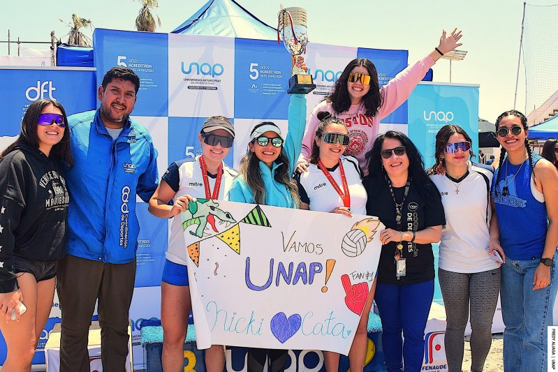 Equipo femenino UNAP ganó 2° lugar nacional de Campeonato Universitario de Voleibol Playa 2024